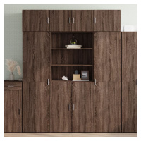 vidaXL Skříň highboard hnědý dub 80 x 42,5 x 185 cm kompozitní dřevo