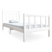 Rám postele bílý masivní dřevo 90 × 200 cm, 3100705
