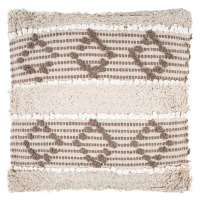 Dekorační bavlněný polštářek hnědý vzor, 45 x 45 cm
