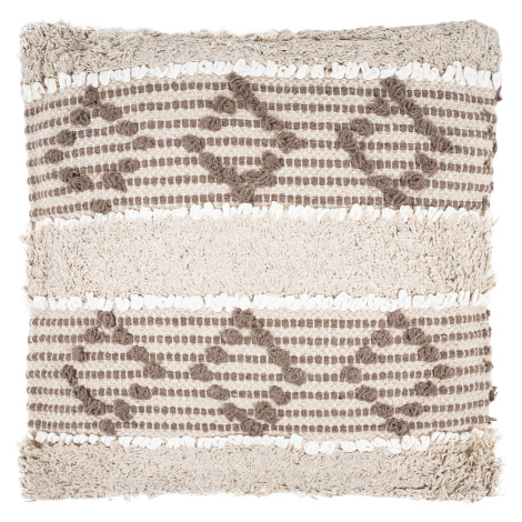 Dekorační bavlněný polštářek hnědý vzor, 45 x 45 cm
