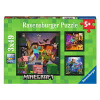 RAVENSBURGER Minecraft Biomes 3x49 dílků