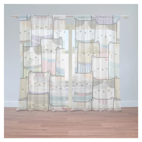 Záclony Kreslená koťátka: 2ks 150x250cm
