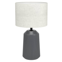 EGLO Stolní lampa Capalbio, šedá/stínidlo přírodní