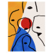 Ilustrace Colorful abstract neoplasticism and cubism art, La Cassette Bleue, (30 x 40 cm)