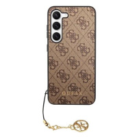 Guess 4G Charms Zadní Kryt pro Samsung Galaxy S23 Brown