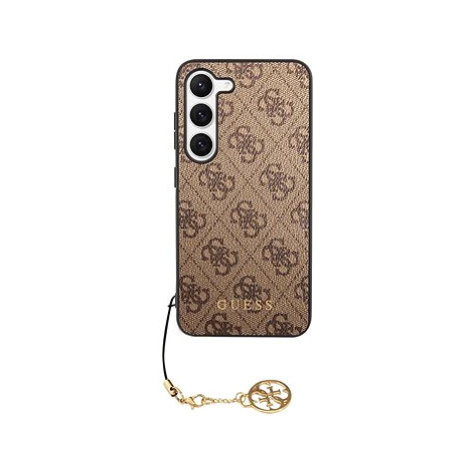 Guess 4G Charms Zadní Kryt pro Samsung Galaxy S23 Brown