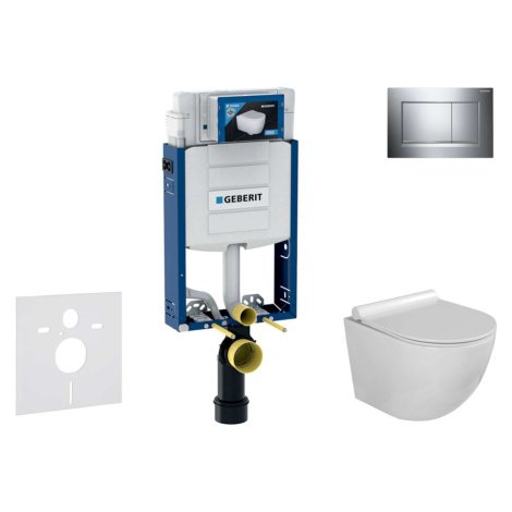 Geberit Kombifix - Set předstěnové instalace, klozetu Gaia a sedátka softclose, tlačítko Sigma30