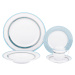 TEMPO-KONDELA DONATELLA BABY BLUE, jídelní souprava, set 20 ks, porcelán