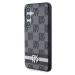 DKNY PU Leather Checkered Pattern and Stripe kryt Samsung Galaxy S24 černý