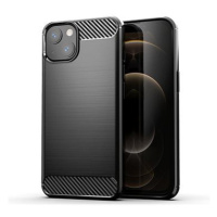 Carbon Case Flexible silikonový kryt na iPhone 13, černý