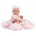 Llorens 63592 NEW BORN HOLČIČKA - realistická panenka miminko s celovinylovým tělem - 35 cm