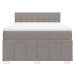 vidaXL Box spring postel s matrací taupe 140x190 cm textil