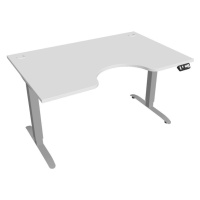 Office Pro psací stůl Hobis Motion MS ERGO 2 Šířka: 140 cm, Barva desky: bílá, Barva kovu: šedá 