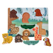 Adam Toys Dřevěné zábavné vkládací puzzle, Safari 3D