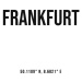 Ilustrace Frankfurt simple coordinates, Finlay & Noa, 30x40 cm