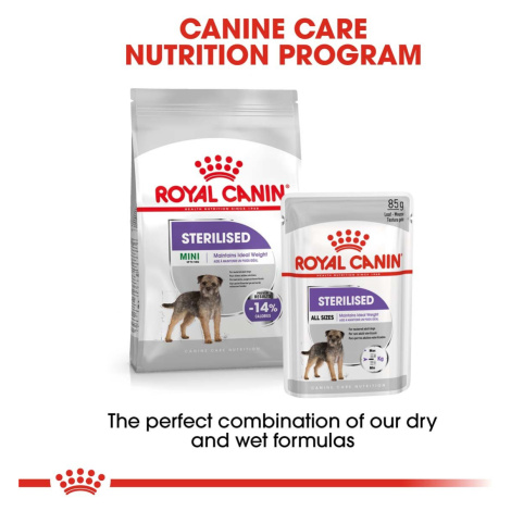 ROYAL CANIN STERILISED MINI 8 kg + STERILISED Mousse 12× 85 g