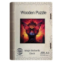 Dřevěné puzzle/Magické motýlí hodiny A3