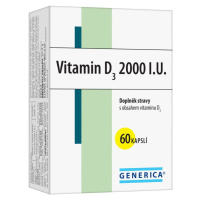 Generica Vitamin D3 2000 I.U. 60 kapslí