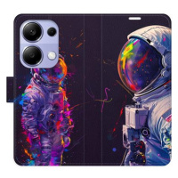 iSaprio Flip pouzdro Neon Astronaut 02 pro Xiaomi Redmi Note 13 Pro