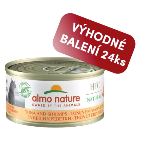 Almo Nature HFC Natural - Tuňák a krevety 70g výhodné balení 24ks Almo Nature Holistic