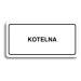 Accept Piktogram "KOTELNA" (160 × 80 mm) (bílá tabulka - černý tisk)