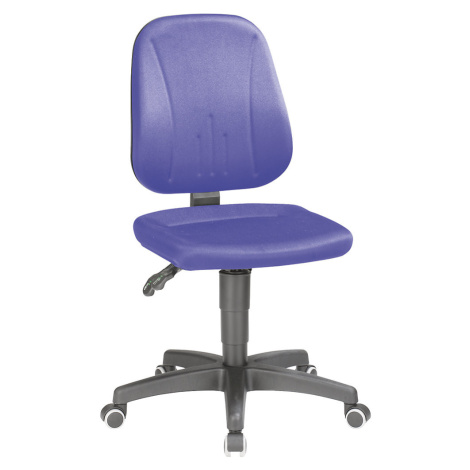 bimos Pracovní otočná židle, s přestavováním výšky plynovým pístem, látkový potah, modrá, s kole