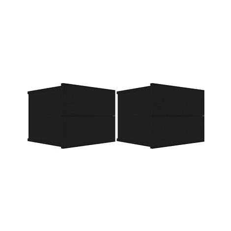 Noční stolky 2 ks černé 40 x 30 x 30 cm dřevotříska SHUMEE