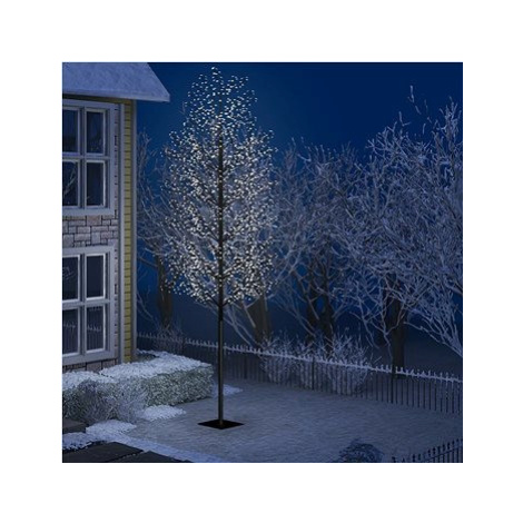 Vánoční strom 2000 LED chladné bílé světlo třešňový květ 500 cm SHUMEE