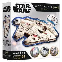Puzzle Wood Craft Origin Star Wars: Millennium Falcon 160 dílků -  Trefl
