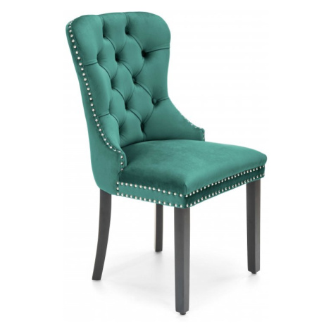 Jídelní židle MIYA — masiv, látka, zelená