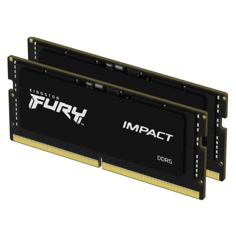 Kingston Fury Impact 16GB 4800MHz CL38 DDR5 SO-DIMM (2x8) Black KF548S38IBK2-16