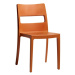 Plastová jídelní židle Serena oranžová