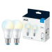 WiZ SET 2x LED žárovka E27 A60 8W (60W) 806lm 2700-6500K IP20, stmívatelná