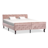 Rám postele růžový samet 140x200 cm