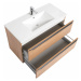 Koupelnová skříňka s umyvadlem Dionne závěsná (90x60x46 cm, dub)