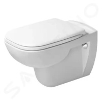 DURAVIT D-Code Závěsné WC, Rimless, sedátko SoftClose, bílá 45700900A1