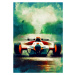 Ilustrace Formula 1 smaragd, Justyna Jaszke, (30 x 40 cm)