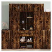 vidaXL Skříň highboard kouřový dub 70 x 42,5 x 185 cm kompozitní dřevo