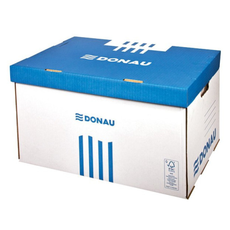 DONAU archivační krabice s výklop. víkem, 555 x 370 x 315 mm, lepenka, 490 g/m², modrá - 5ks Donau Elektronik