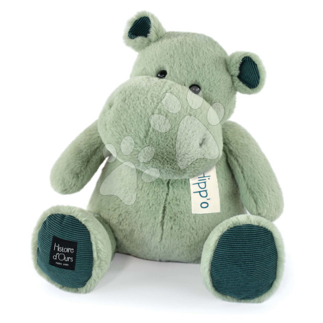 Plyšový hroch Almond Hippo Cocooning Histoire d’Ours zelený 40 cm od 0 měsíců