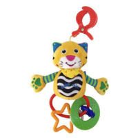Baby Mix plyšová hračka s chrastítkem tygřík žlutá
