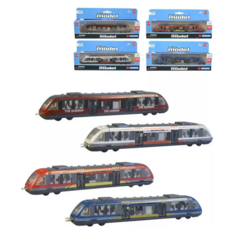Vlaková souprava Metro kovová 17cm volný chod 4 druhy v krabičce POLESIE