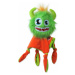 Hračka Dog Fantasy Monsters strašidlo pískací chlupaté zelené s dečkou 28cm