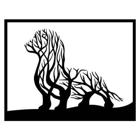 Vsepropejska Strom života jezevčík dekorace na zeď Rozměr (cm): 38 x 29, Dekor: Černá