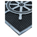 Gumová rohožka - předložka FASHION SCRAPER II. černá/stříbrná 40x60 cm MultiDecor