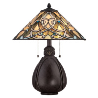 QUOIZEL Stolní lampa India v designu Tiffany