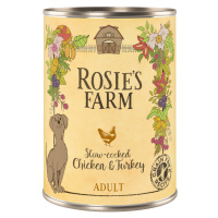 Výhodné balení Rosie's Farm Adult 24 x 400 g - Kuře & krocan