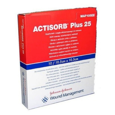 ACTISORB PLUS 25 KRYTÍ S AKTIVNÍM UHLÍM A STŘÍBREM 10,5X10,5CM,10KS V BALENÍ