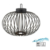 PAUL NEUHAUS JUST LIGHT LED stolní lampa průměr 46cm černá na baterie USB IP44 stmívatelné dotyk