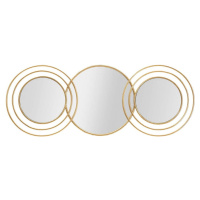Nástěnné zrcadlo ve zlatém dekoru Mauro Ferretti Triply Round, 79 x 30 cm